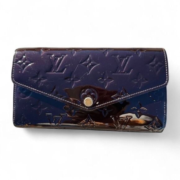 Louis Vuitton Monogram Vernis Portefeuille Sarah Long Wallet - M90152 - Amarante - Picture 3 of 15